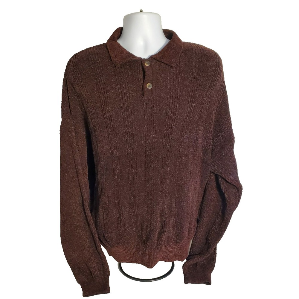 Vintage Lorenzo Sweater‎ Men's Large Chenille &  Merino Wool NWT